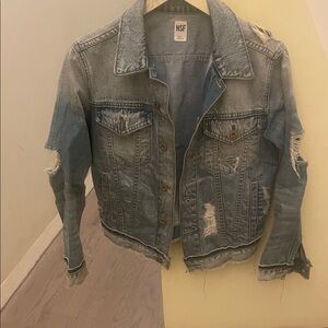 NSF Light Blue Distressed Jean Jacket
